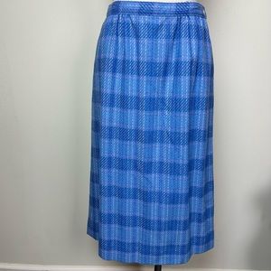 Pendleton Blue Plaid Skirt
